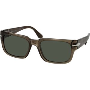 Persol, Grijs/Groen Transparante Zonnebril Grijs, Heren, Maat:55 MM