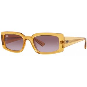 Ray-Ban Kiliane Transparent Orange/ Blue Grey Gradient Maat: Medium (54) - Zonnebril - - RB4395 66868F