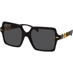 Versace Vierkante zonnebril Ve4441 Gb1/87 , Black , Dames , Maat: 55 MM