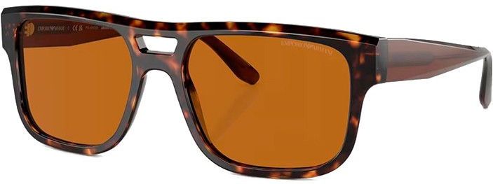 Emporio Armani EA 4197 Herren-Sonnenbrille Vollrand Eckig Kunststoff-Gestell, braun
