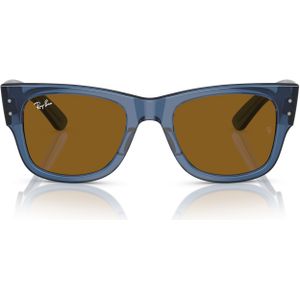 Ray-Ban Mega Wayfarer Rb0840S 668073 51 - vierkant zonnebrillen, unisex, blauw