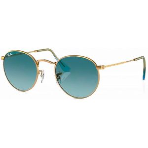 Ray Ban - Zonnebril - Round Metal - RB3447 -001/3M Gold - Gradient Blue - 50