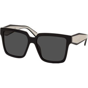 Prada Geometrische zonnebril met futuristische stijl , Black , Dames , Maat: 56 MM