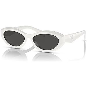 Prada Stijlvolle zonnebril in kleur 17K08Z , White , Dames , Maat: 55 MM