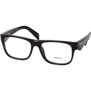 Prada Zwarte Brillen PR 22Zv Zonnebril , Black , unisex , Maat: 55 MM