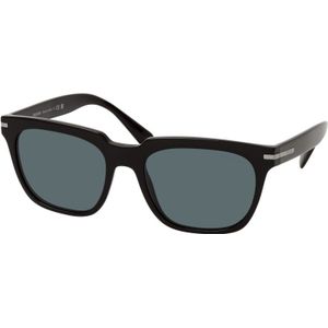 Prada Stijlvolle zonnebril met blauwe lenzen , Black , Heren , Maat: 56 MM