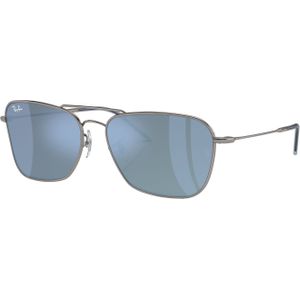 Ray - Ban RBR0102S Caravan Zonnebril - Metaal - Grijs Blauw - Spiegel