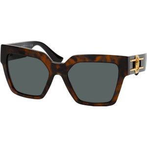 Versace Gedurfde vierkante zonnebril , Brown , unisex , Maat: 54 MM
