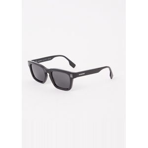 Burberry Rechthoekige zwarte zonnebril , Black , Heren , Maat: 51 MM
