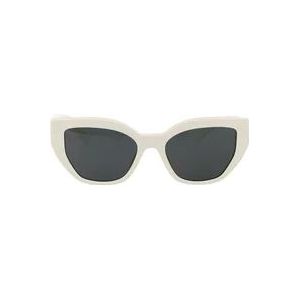 Prada Stijlvolle zonnebril van hoogwaardig acetaat , White , unisex , Maat: 53 MM