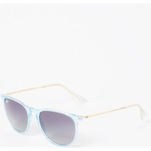 Ray-Ban Zonnebril Round Dames Transparant Lichtblauw Grijs Blauw Gradiënt RB4171 Erika | Sunglasses