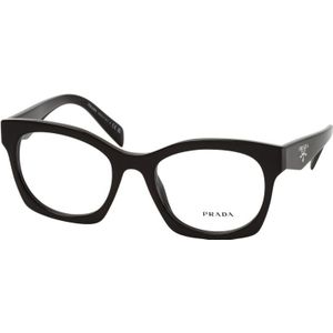 Prada - PR A05V - Zonnebril - Zwart - Geometrisch Acetaat Montuur