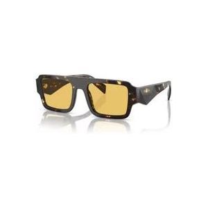 Prada Stijlvolle zonnebril met facetgeslepen ontwerp , Black , unisex , Maat: 53 MM