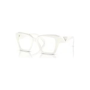 Prada, Accessoires, unisex, Wit, 51 MM, White Eyewear Frames Zonnebrillen