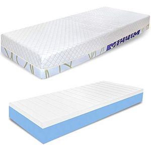 Miasuite I Dreams Italiaans Single Memory Foam Matras, Coolmax Thermo Regulator Stof/Weefsel, Medisch Apparaat, 85 x 195 x 22 cm