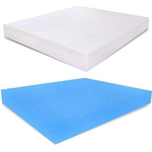 miasuite i sogni italiani Waterfoam-matras voor tweepersoonsbed, halfstijf, van zijde, medisch hulpmiddel, 160 x 200 x 21 cm