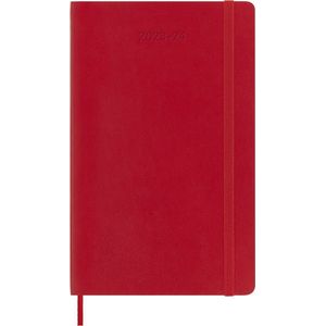 Moleskine 18 Maanden Agenda - 2023/24 - Wekelijks - Large - Zachte Kaft - Rood