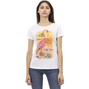 Trussardi - Action - T-shirt - Wit - Katoen/Viscose