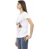 Trussardi - Action - T-shirt - Wit - Katoen/Viscose
