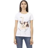 Trussardi - Action - T-shirt - Wit - Katoen/Viscose