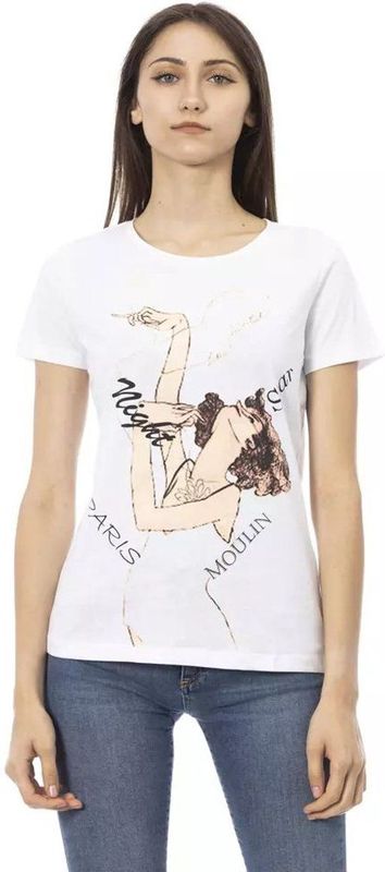 Trussardi - Action - T-shirt - Wit - Katoen/Viscose