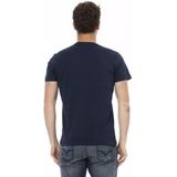 Trussardi - Action - T-Shirt - Blauw - 90% Katoen 10% Viscose