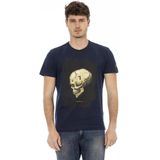 Trussardi - Action - T-Shirt - Blauw - 90% Katoen 10% Viscose