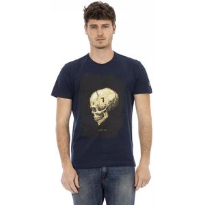 Trussardi - Action - T-Shirt - Blauw - 90% Katoen 10% Viscose