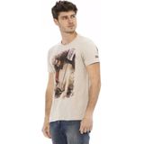 Trussardi Action - T-shirt - Beige - 90% Katoen 10% Viscose
