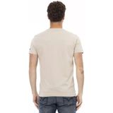 Trussardi Action - T-shirt - Beige - 90% Katoen 10% Viscose