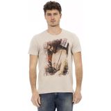 Trussardi Action - T-shirt - Beige - 90% Katoen 10% Viscose