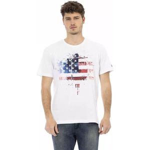 Trussardi Action - T-shirt - Wit - 90% Katoen, 10% Viscose