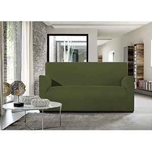 BIANCHERIAWEB Magico bankovertrek voor 3-zits, elastisch, eenkleurig, groen, geschikt voor banken van 150 tot 220 cm met zitdiepte 65 cm, bankovertrek vuilafstotend en pluisvrij