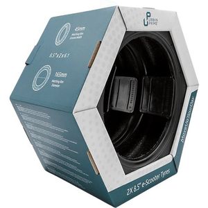 Urban Prime 2 x banden voor elektrische scooter, uniseks, volwassenen, zwart, 8,5 stuks