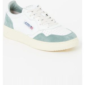 Autry Vintage-geïnspireerde lage sneakers in wit/groen , Multicolor , Heren , Maat: 43 EU