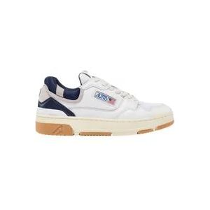 Autry Heren CLC Low Sneakers Wit/Blauw , White , Heren , Maat: 39 EU