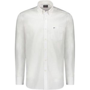 Paul & Shark - Oxford Overhemd - Wit - Katoen - Borstzak