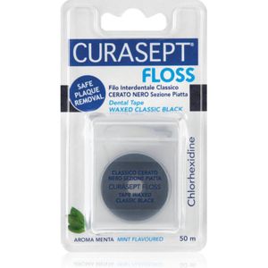 Curasept - Dental Tape Waxed Classic Black - Flosdraad - 50 m - Antibacterieel