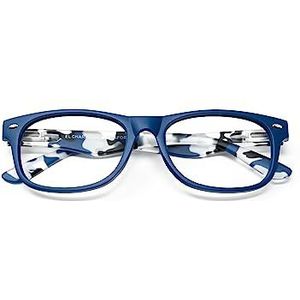 Leesbril California Blauw-Gevlekt +2,00