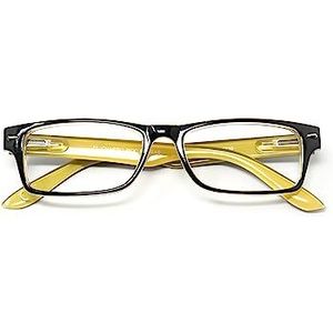 Leesbril Kansas Zwart-Geel +3,50