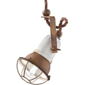 Ferroluce Hanglamp C1660/1 met kooi, wit