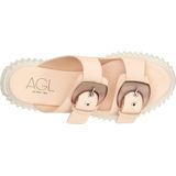 Agl - Dames Sliders - Beige - Leer
