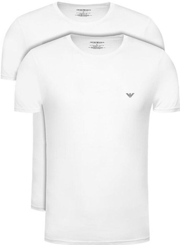 Emporio Armani 2P O-hals shirts stretch wit