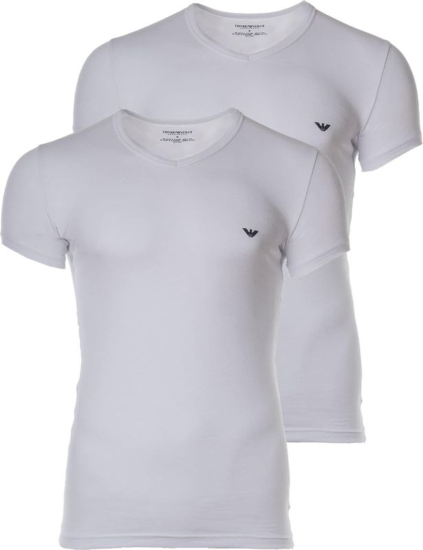 Emporio Armani 2P V-hals shirts stretch wit