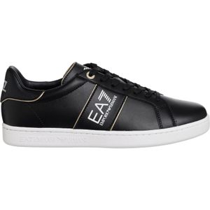 Emporio Armani Ea7, Schoenen, Heren, Zwart, 41 EU, Leer, Sportschoenen met logo