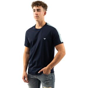 Emporio Armani 2P O-hals shirts stretch zwart