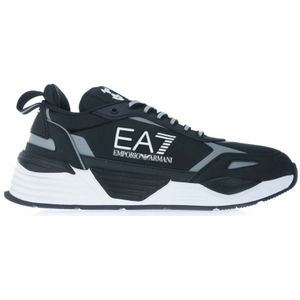Men's Emporio Armani EA7 Ace Runner Neoprene Shoes In Black - Maat 42