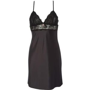 Emporio Armani Dames Dames Baby Doll Eternal Lace Negligé, zwart, L