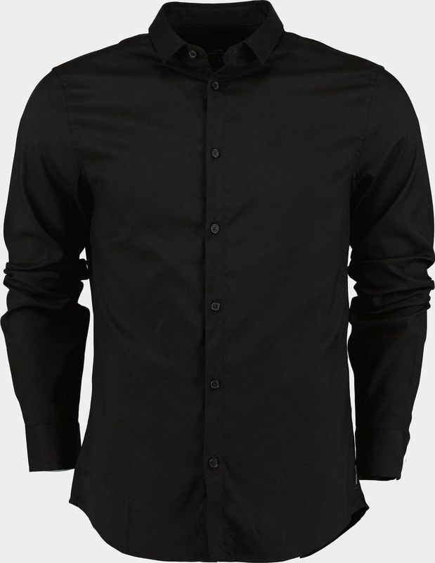 Armani Exchange - Overhemd - Zwart - Elasthaan - Lyocell - Polyamide