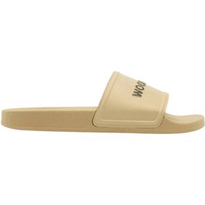 Woolrich - Slide Sandalen - Beige - Linnen